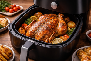 Egész grill csirke forrólevegős sütőben