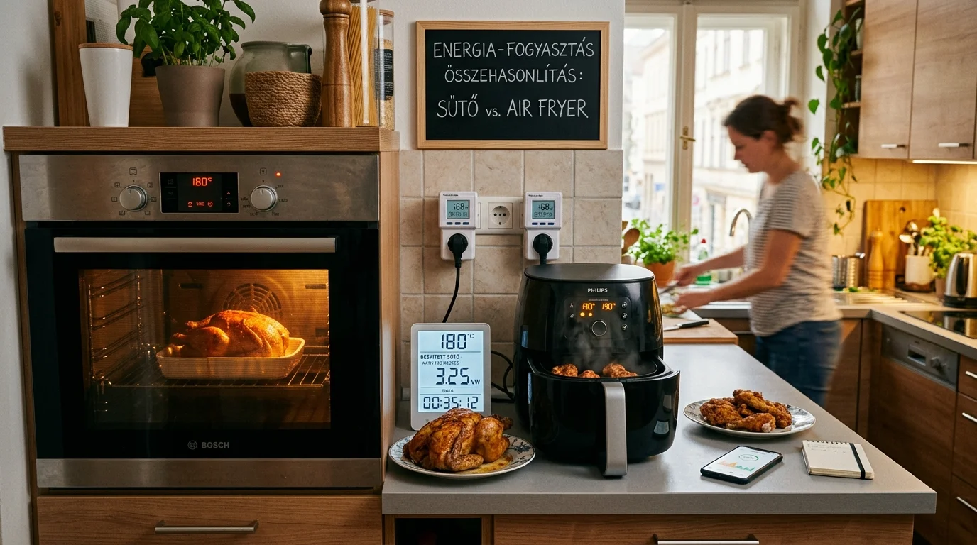 Sütő vs air fryer fogyasztás